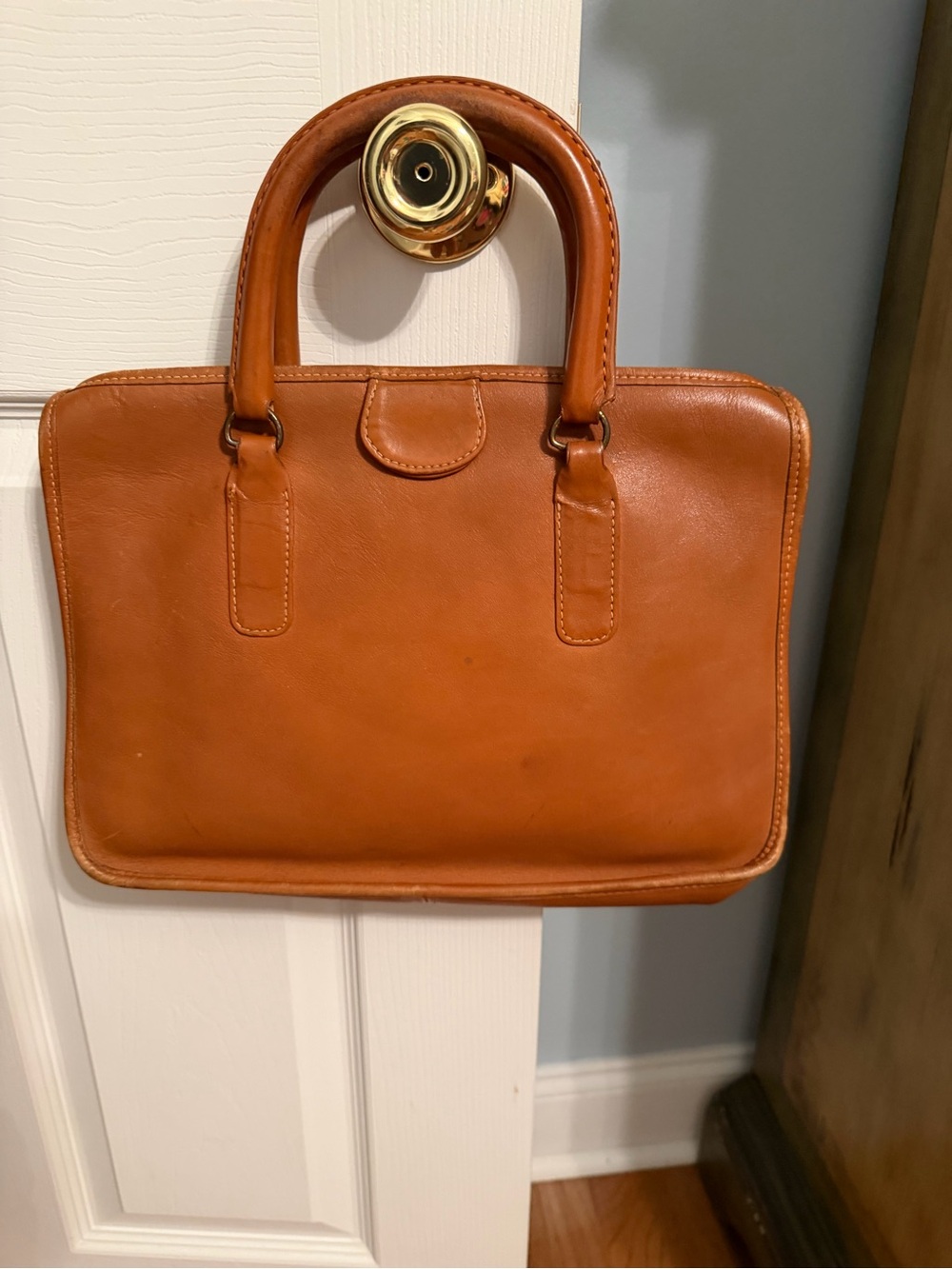 VTG Bonnie Cashin for Meyers Classic Tan Leather Satchel Bag - Picture 2 of 15
